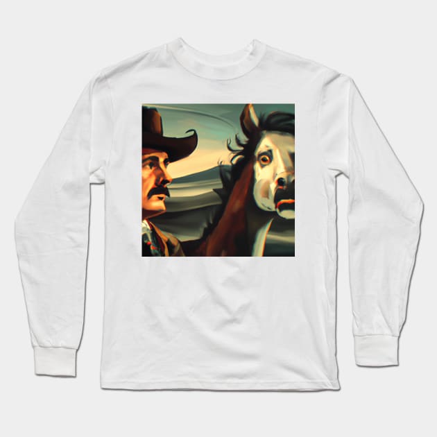 cowboys funny art Long Sleeve T-Shirt by tearbytea